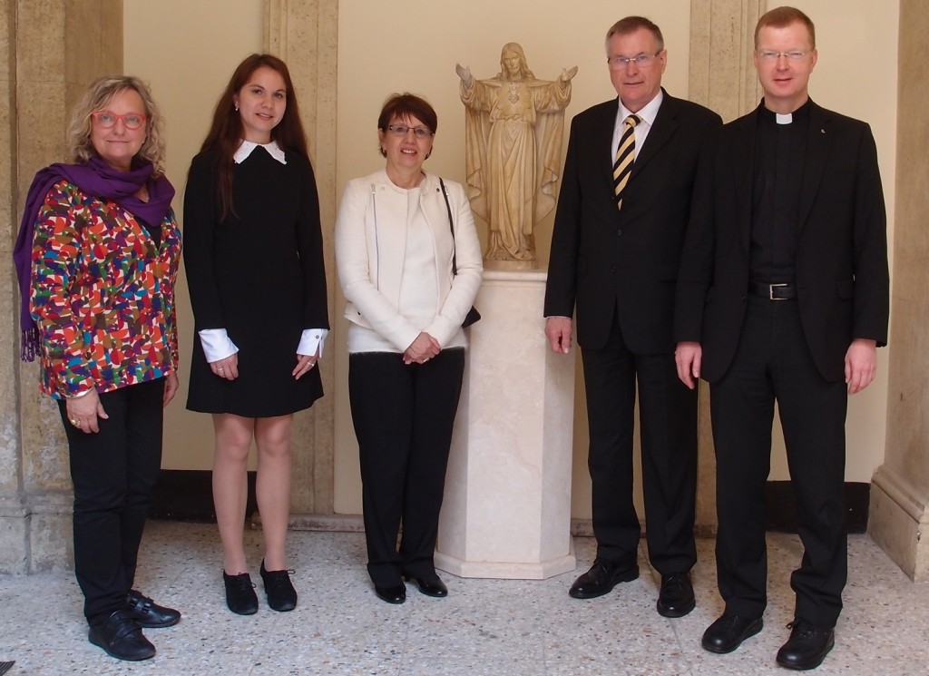 From left: Prof. Demasure, Dr. Fuchs, Mrs. Singhammer, Mr. Singhammer, Fr. Zollner